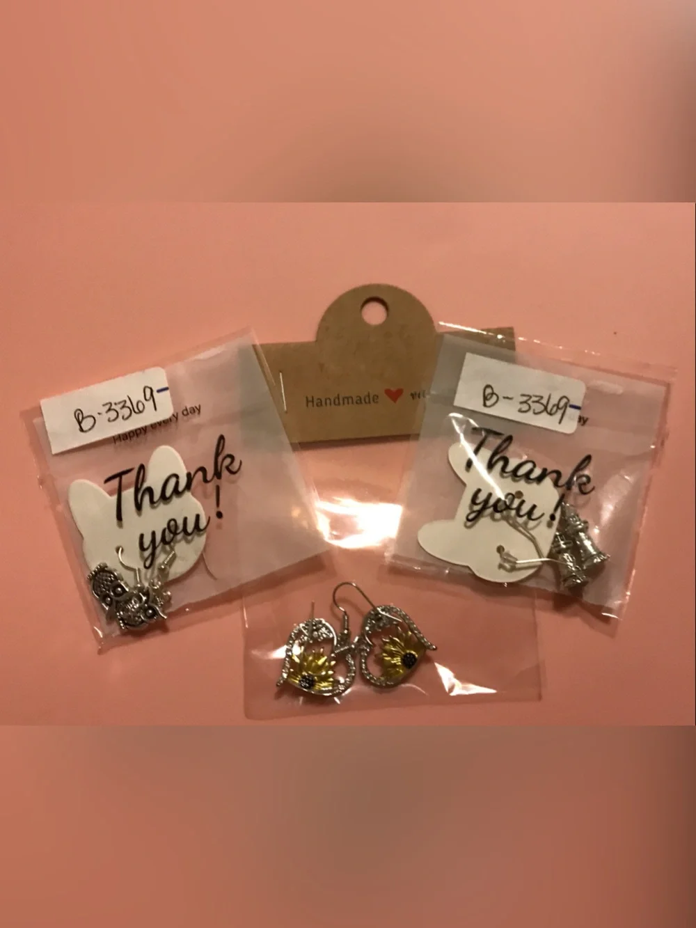 3 for 1 Price. HANDMADE Silver & Sunflower 🌻, Owl 🦉 & Lighthouse EARRINGS
